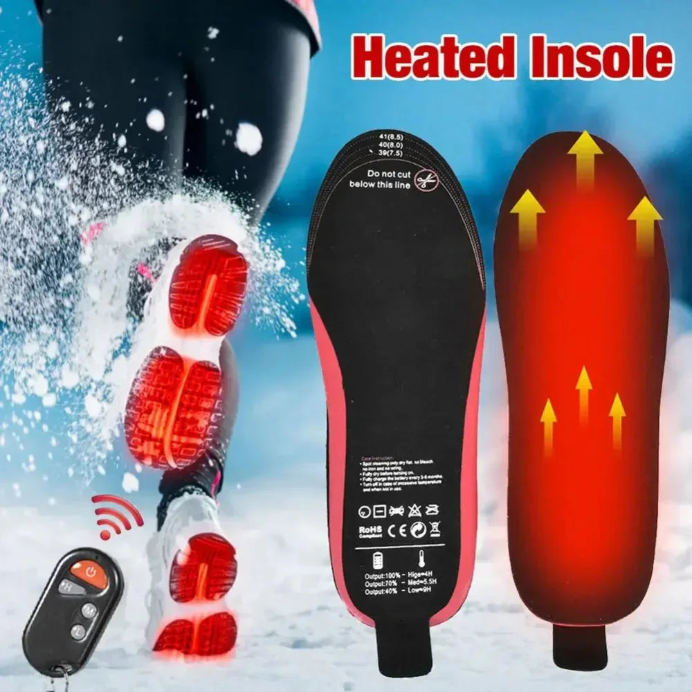 Heated Insoles Rechargeable Remote Control Cut Fit