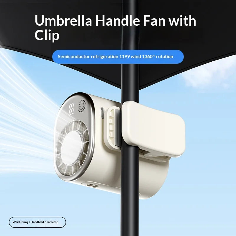 Multifunctional Clip on Cooling Fan USB Rechargeable  Quiet Portable Fan for Outdoor Desktop Umbrella
