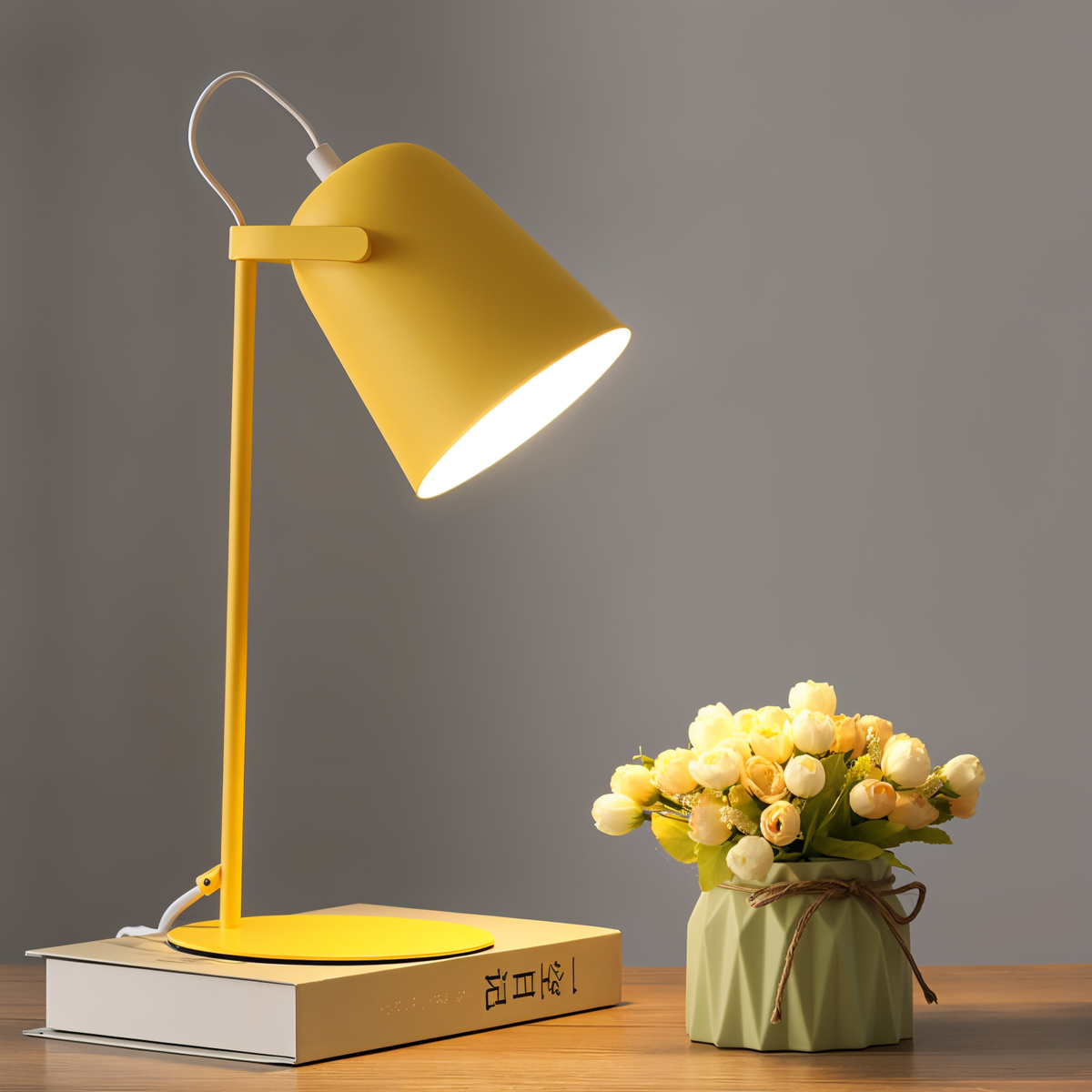 Adjustable Nordic Table Lamp – Stylish Desk Light with Rotating Head