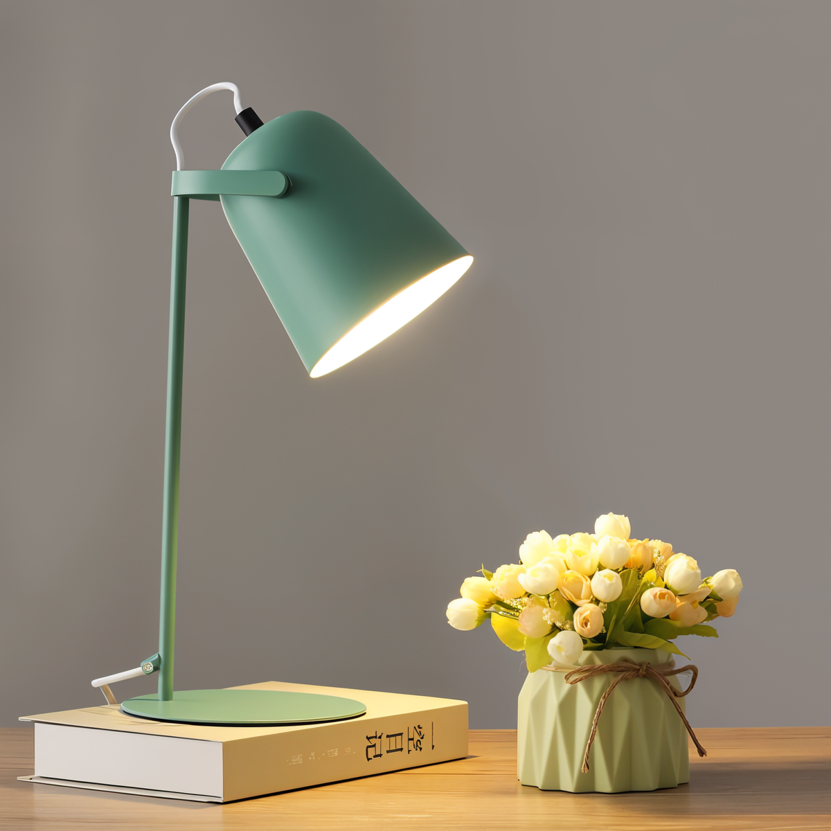 Adjustable Nordic Table Lamp – Stylish Desk Light with Rotating Head