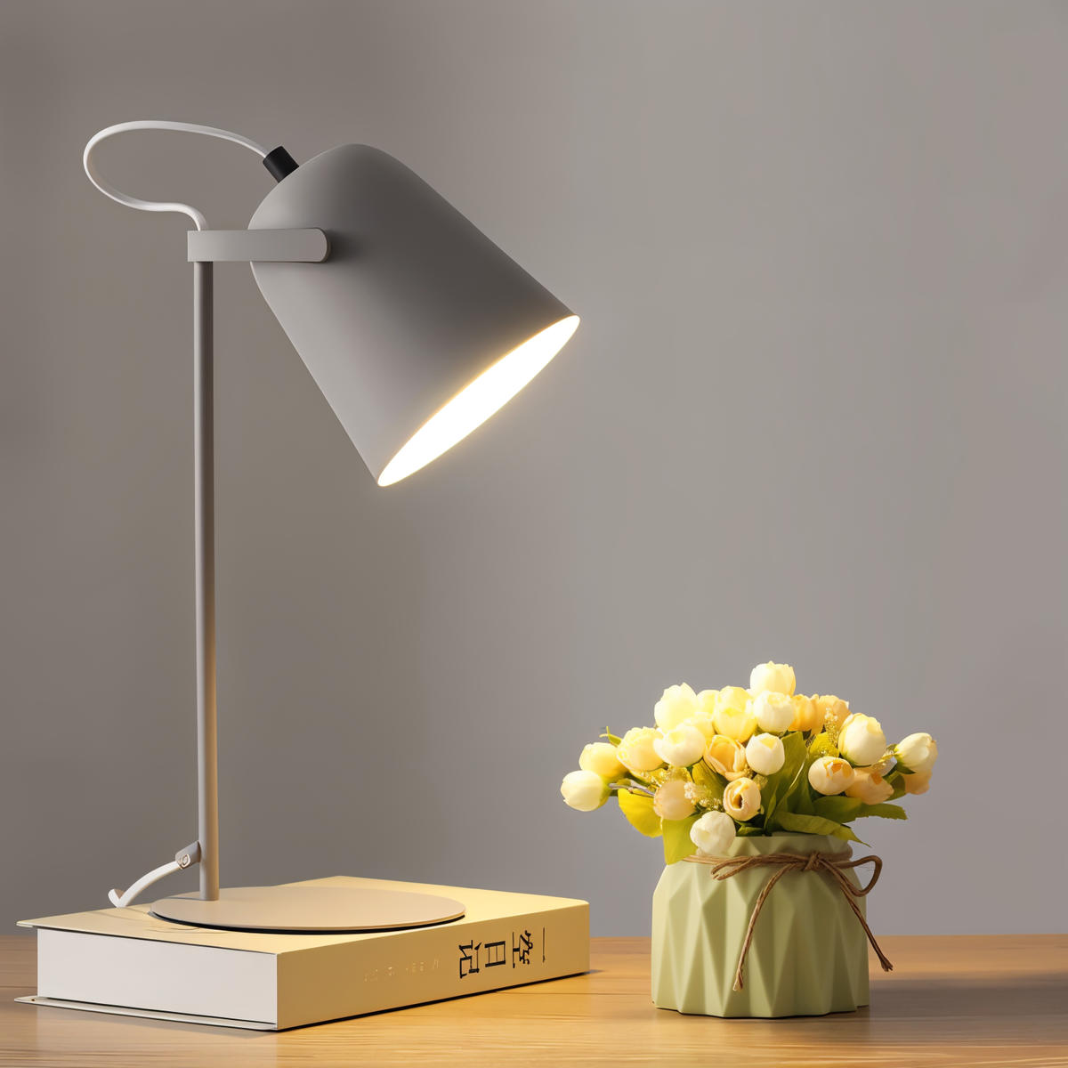 Adjustable Nordic Table Lamp – Stylish Desk Light with Rotating Head