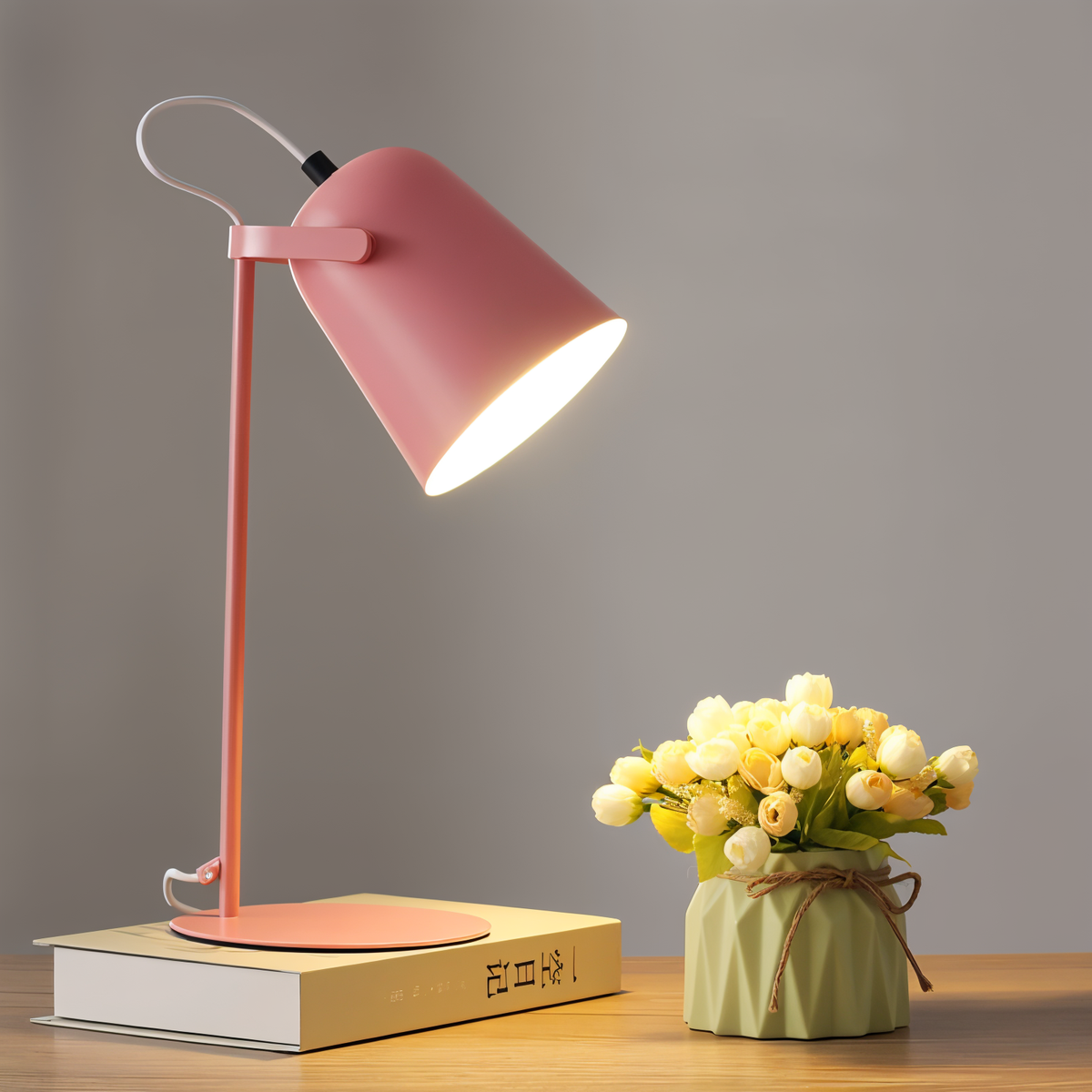 Adjustable Nordic Table Lamp – Stylish Desk Light with Rotating Head