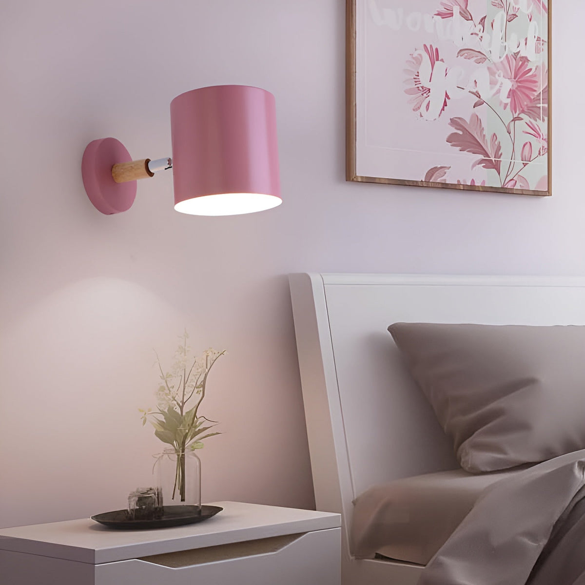 Adjustable Wall Lamp with Scandinavian Pastel Design