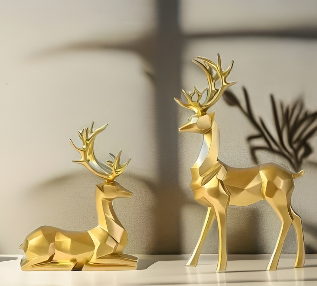 Elegant Resin Reindeer Set | DeerElegance