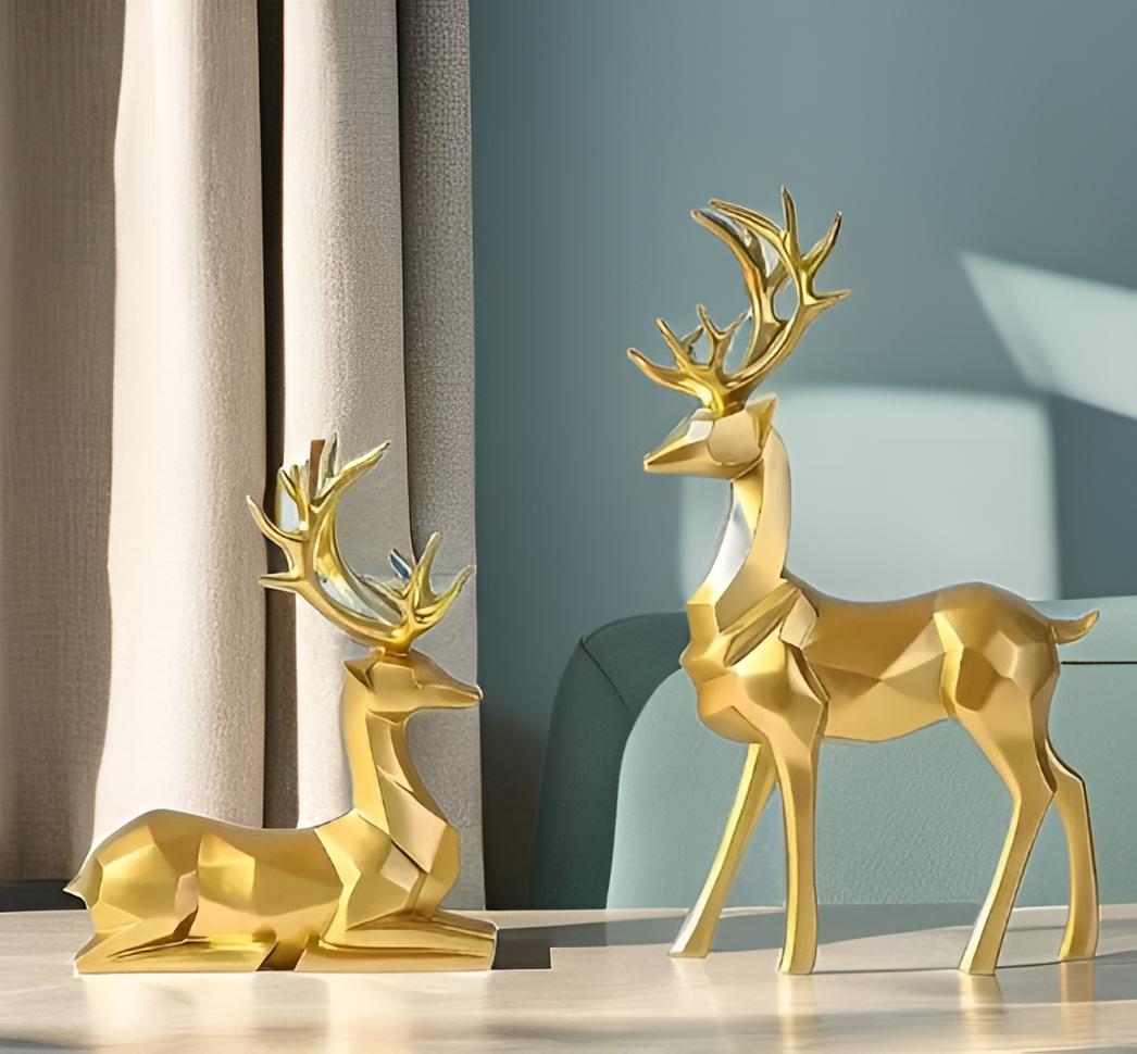 Elegant Resin Reindeer Set | DeerElegance