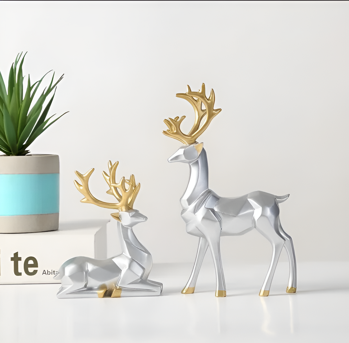 Elegant Resin Reindeer Set | DeerElegance