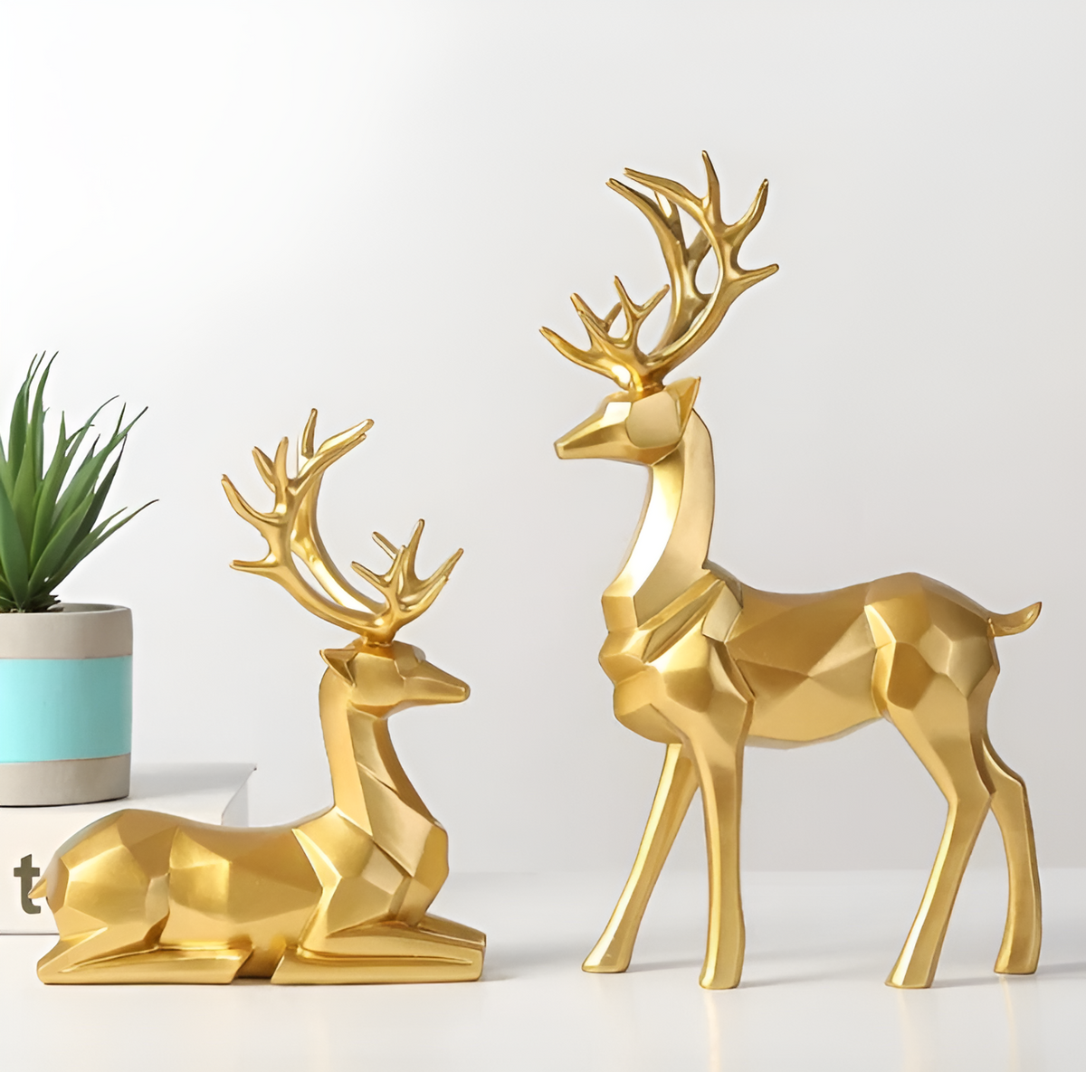 Elegant Resin Reindeer Set | DeerElegance