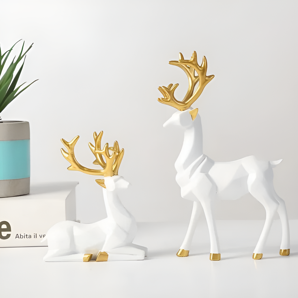 Elegant Resin Reindeer Set | DeerElegance