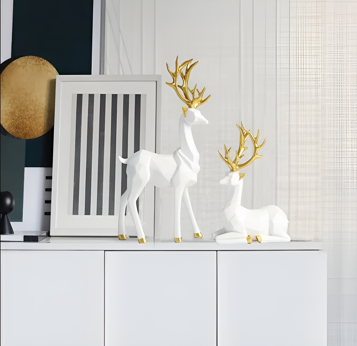 Elegant Resin Reindeer Set | DeerElegance