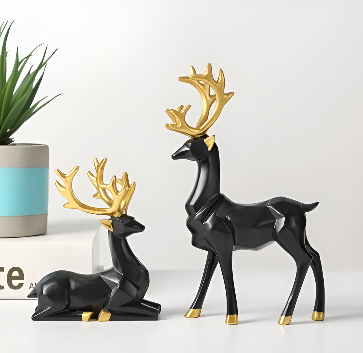 Elegant Resin Reindeer Set | DeerElegance