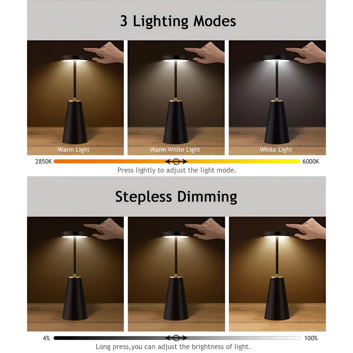 Wireless Sleek Table Lamp – Modern LED Lighting for Stylish Comfort
