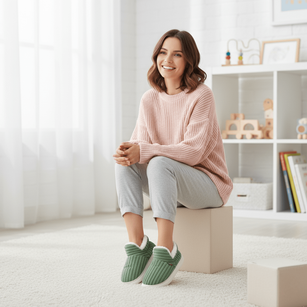 House Slippers Indoor Slip On Footwear