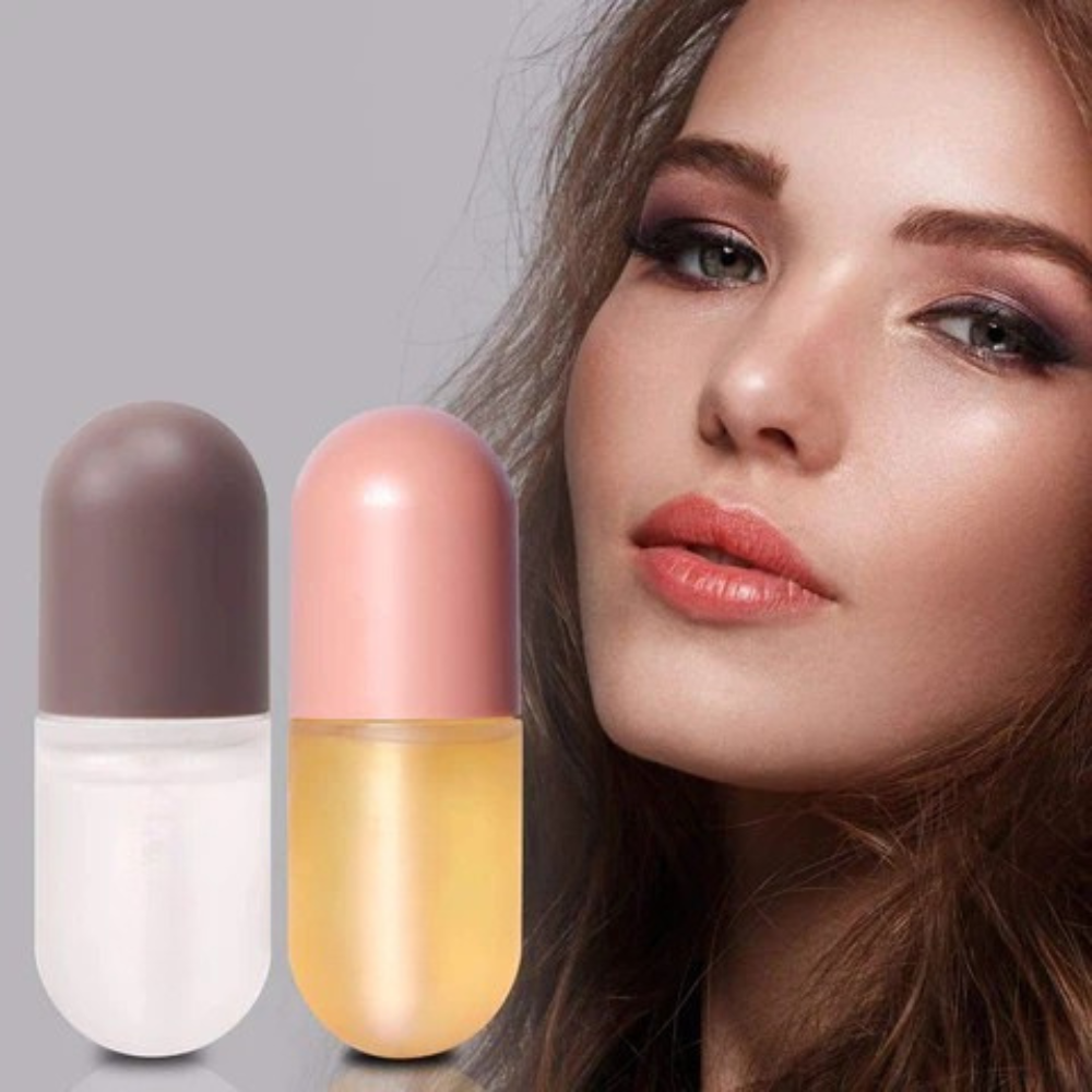 Lip Gloss Hydrating Plumper Duo Day Night Moisturizing Serum Set