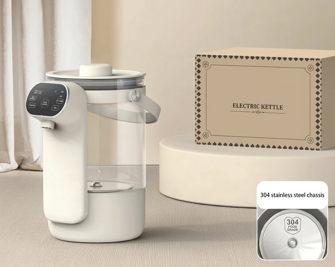 3L Stainless Steel Electric Kettle with Digital Temperature Control - Automatic Hot Water Boiler with Keep Warm Function for Home and Office