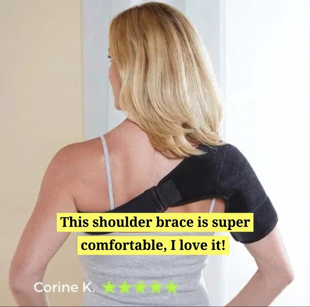Adjustable Compression Shoulder Brace for Pain Relief - Breathable Neoprene Support Sleeve for Rotator Cuff, Dislocation, and Joints