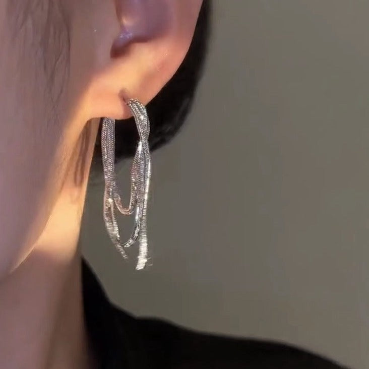 Soft Chain Tassel Earrings
