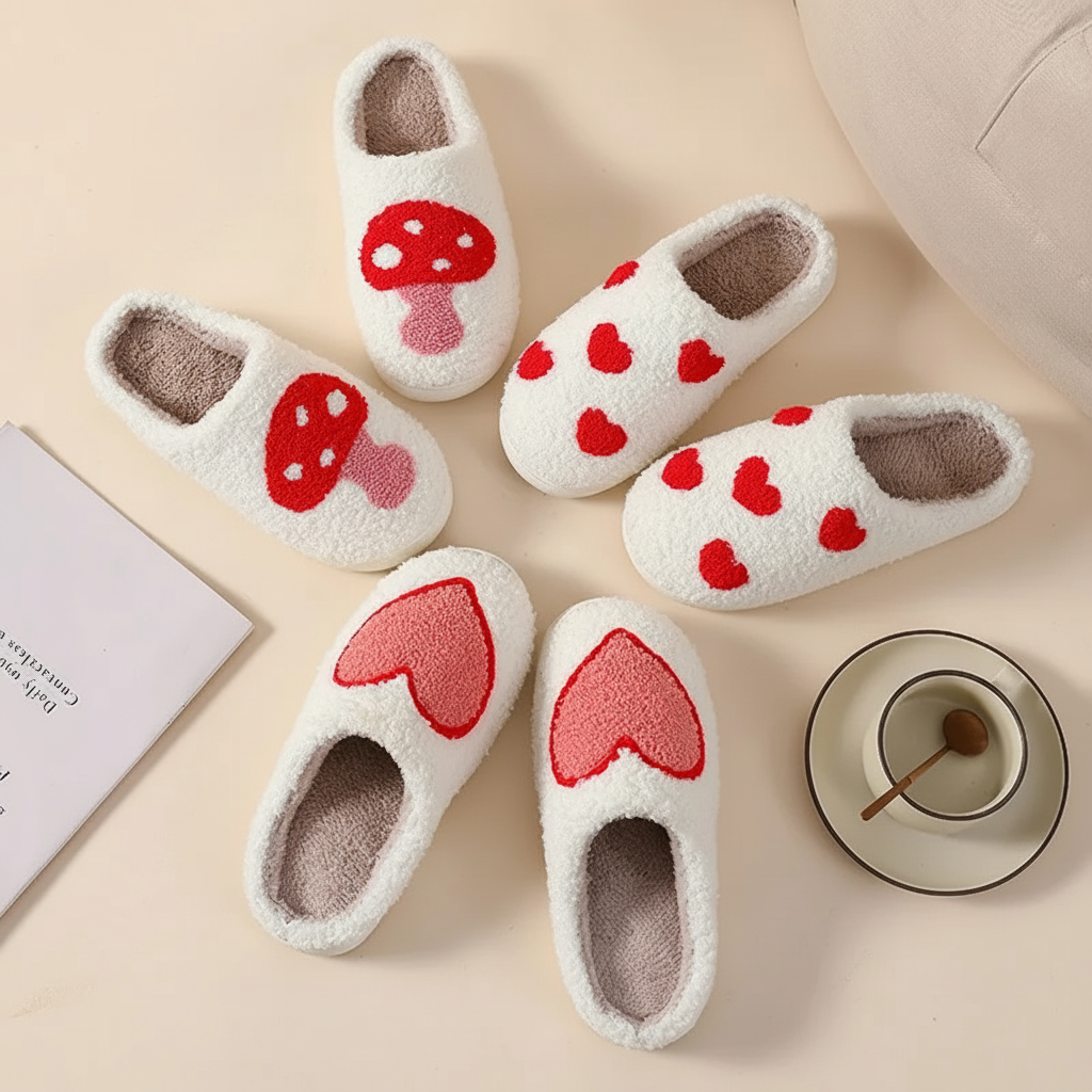 Womens Cozy Fuzzy Indoor Slippers Slip On House Shoes