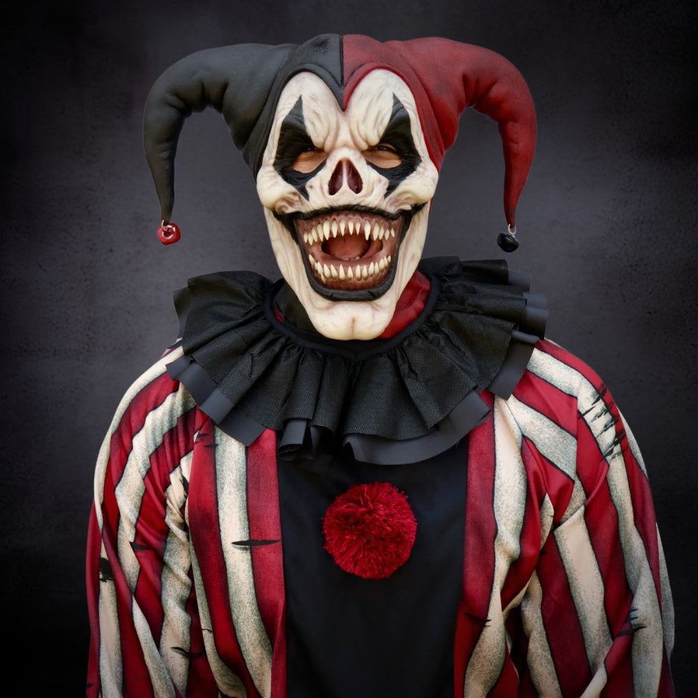 Clown Mask Dark Carnival Jester Full Head Design