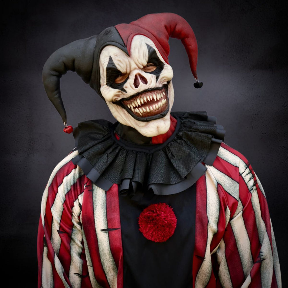 Clown Mask Dark Carnival Jester Full Head Design