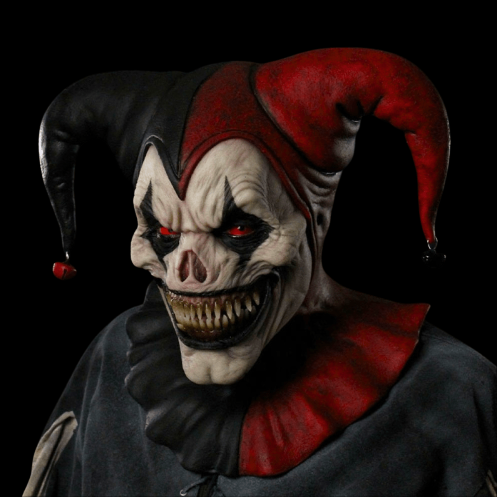 Clown Mask Dark Carnival Jester Full Head Design