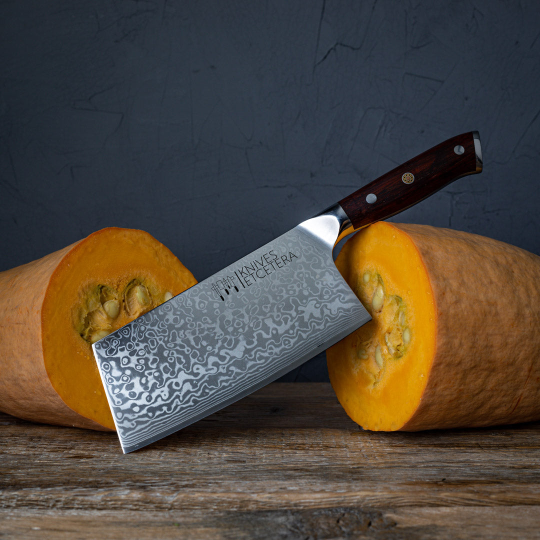 7" Damascus Cleaver Knife