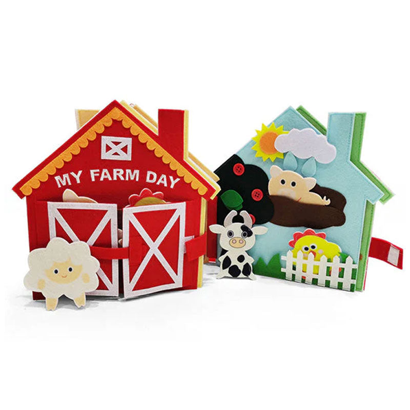Kids Montessori Interactive Educational My Farm Day Book