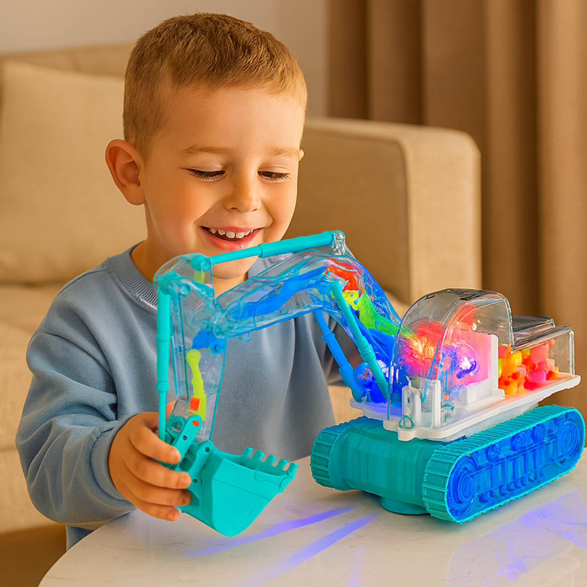 Kids Musical Dancing Excavator Toy