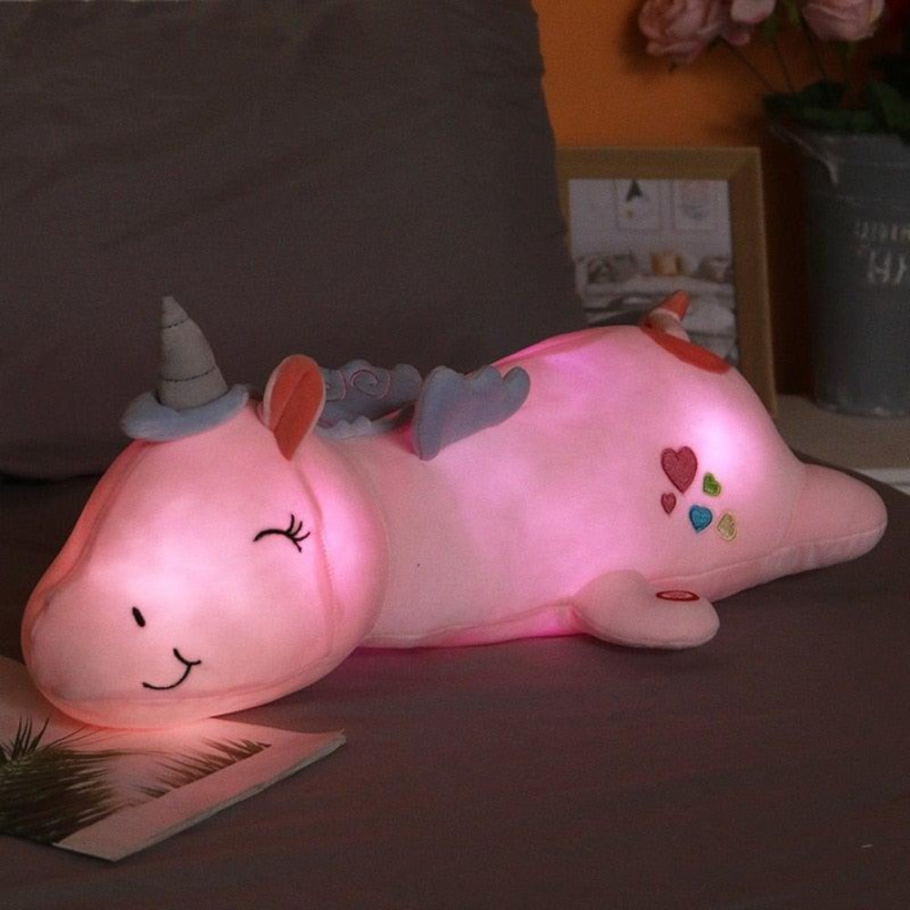 Kids Night Light Plush Unicorn Soft LED Bedtime Toy