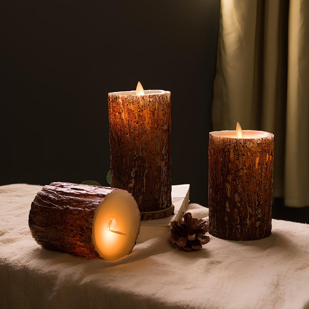 LED Candles Candle Holders Set Flameless Warm Glow Home Decor