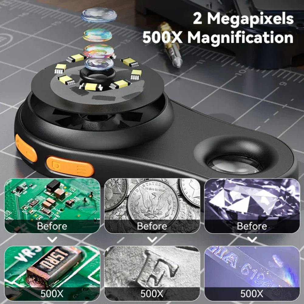 LED Handheld Digital Microscope 500X Magnification