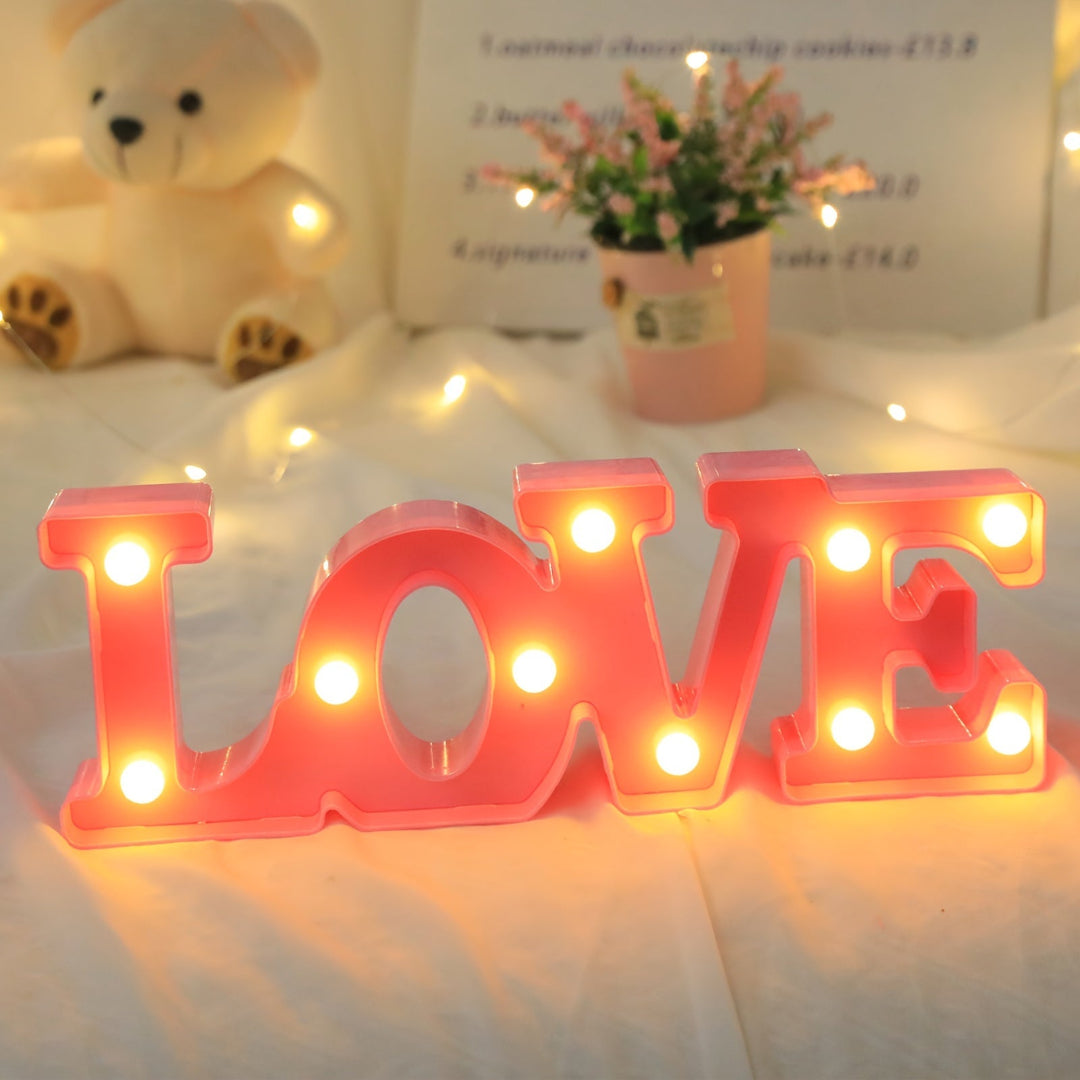 LED Letter Light Love Tabletop Decorative Night Lamp