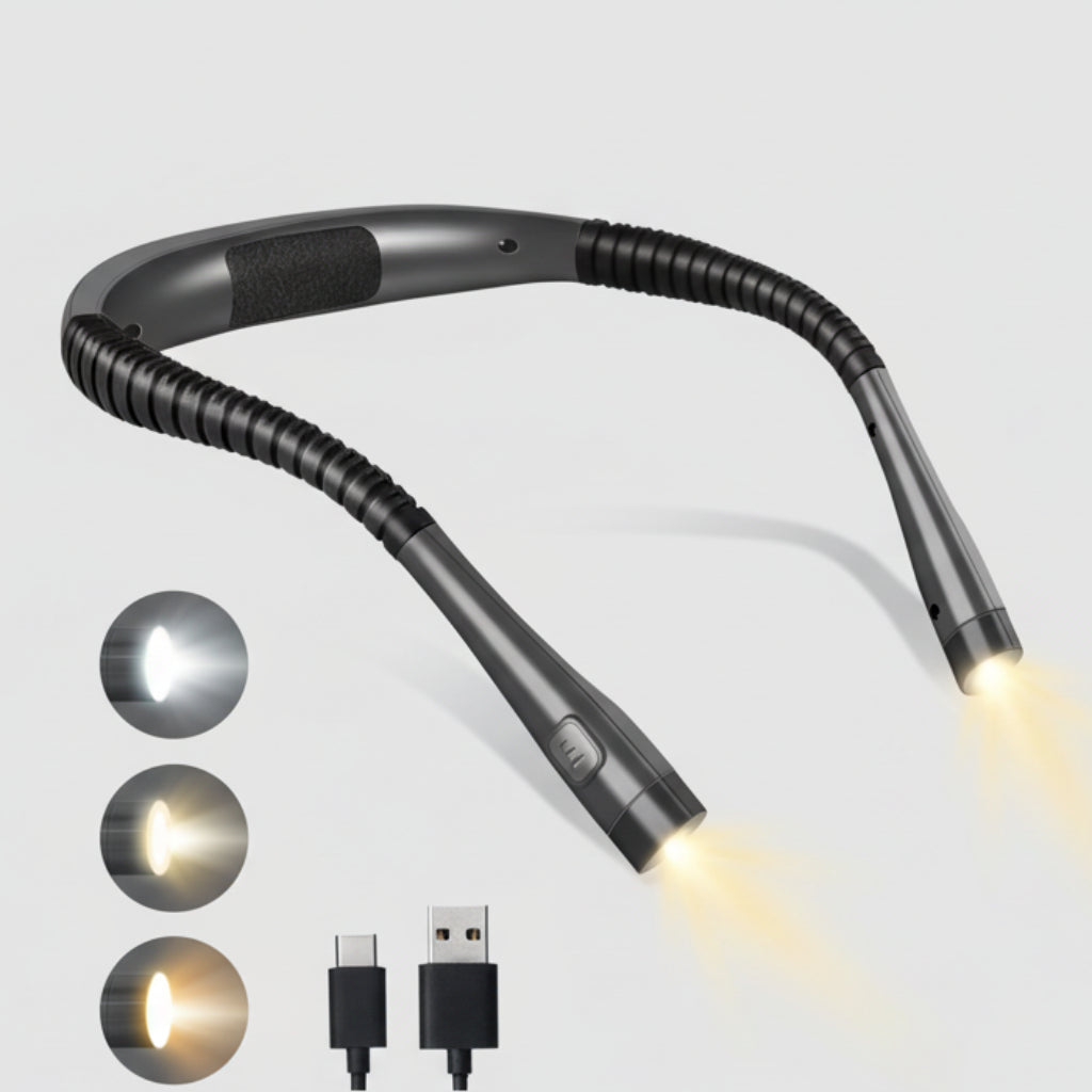LED Reading Lamp Neck Light Hands Free Rechargeable