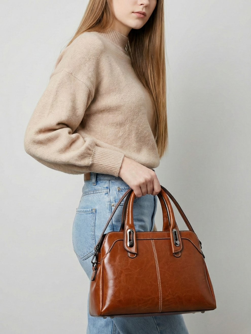 Ladies leather work bag | MODENA
