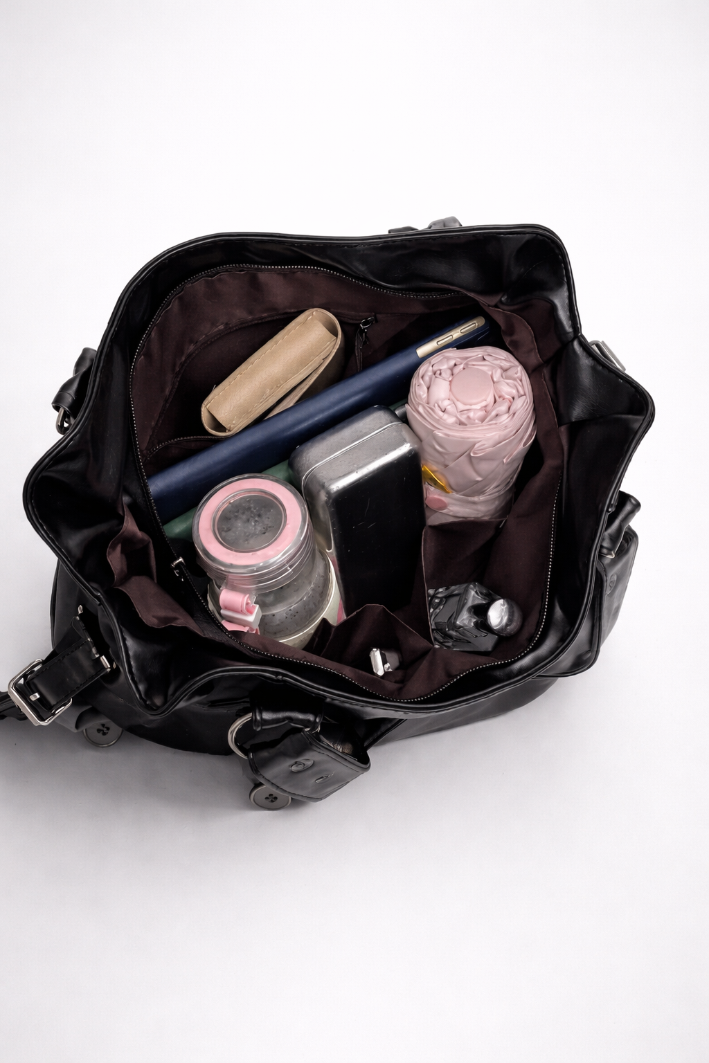 Large black handbag for school | TARANTO