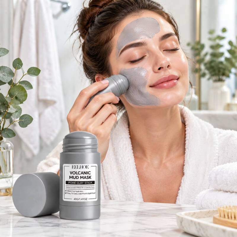 Clay Mask Stick for Deep Pore Cleansing – Kaolin Face Mask with Roller Ball Applicator