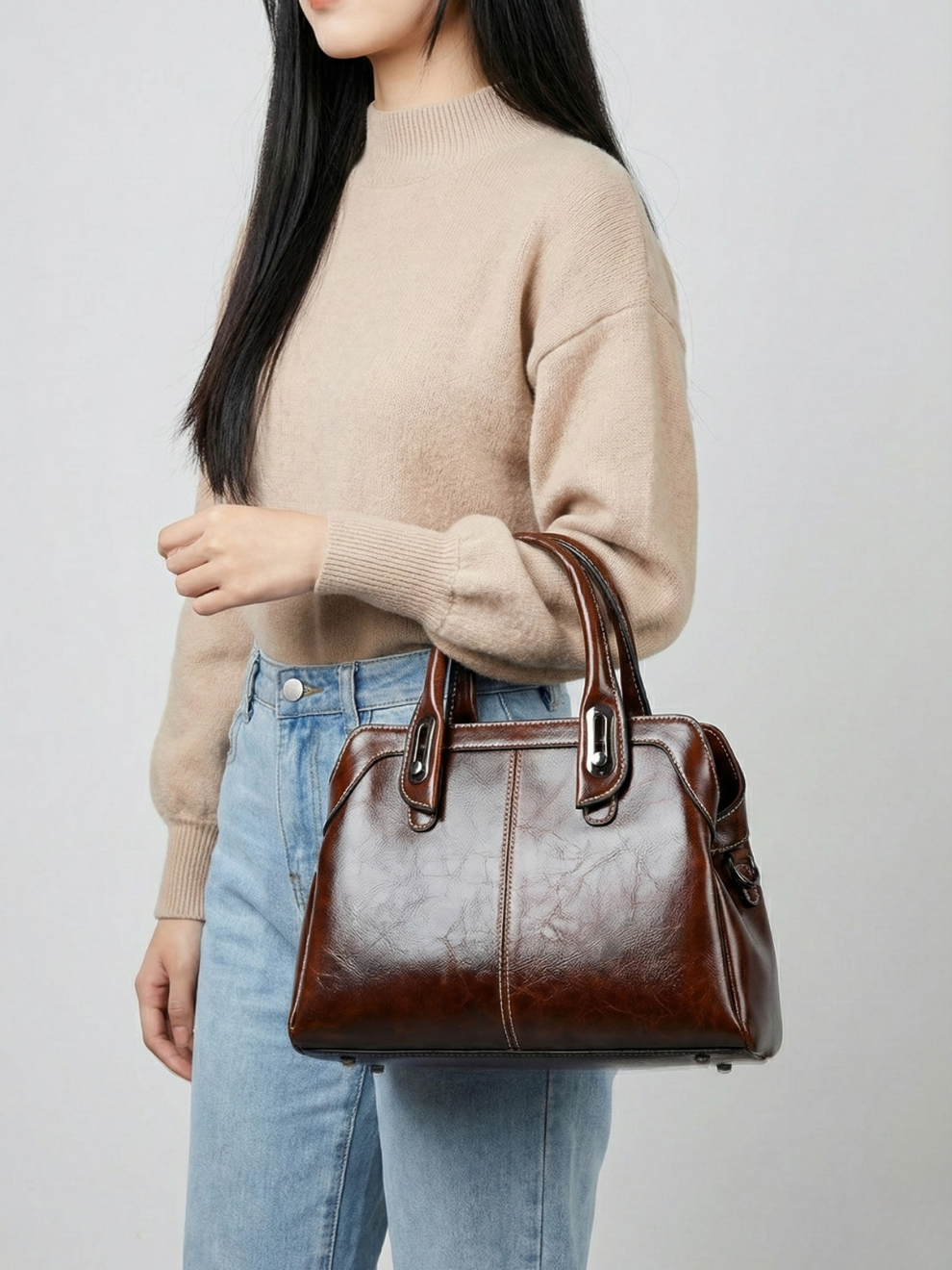 Leather bag for women work | MODENA