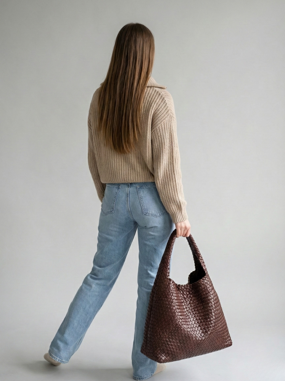 Woven Leather work bag for ladies | SORRENTO