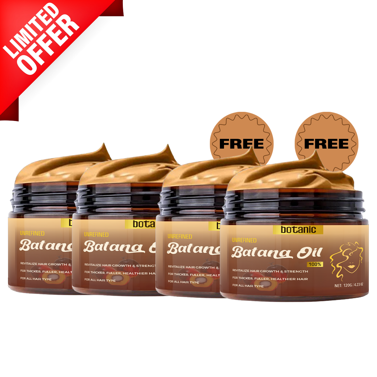 Avichic™ Batana Hair Growth Oil – 100% Unrefined Natural Formula for Thicker, Fuller Hair | 120ml