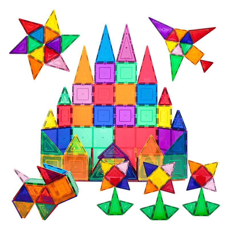 Magnetic Building Tiles Transparent Blocks Toy