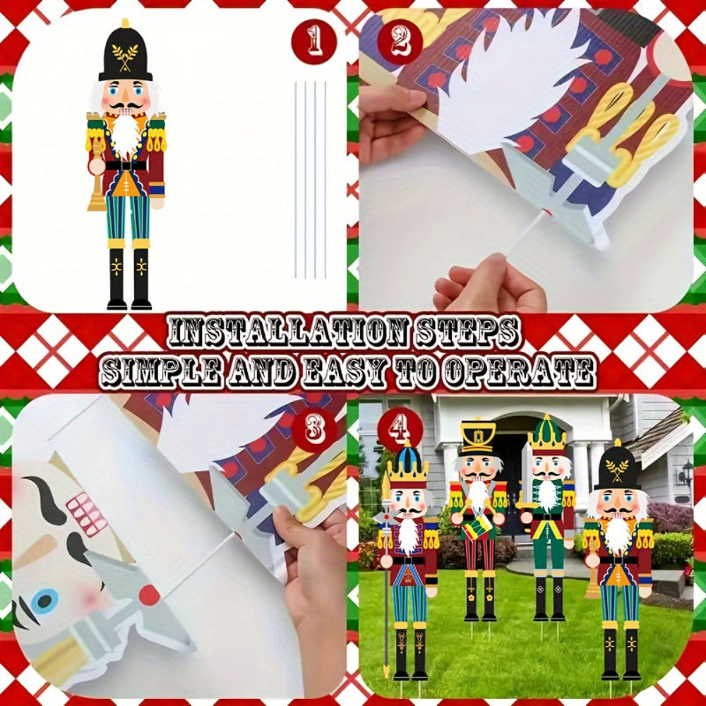 Outdoor Christmas Decorations Nutcracker Soldiers Yard Display