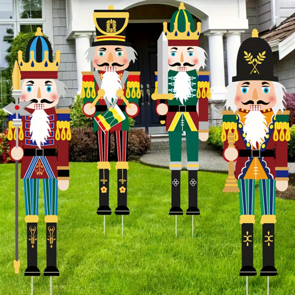 Outdoor Christmas Decorations Nutcracker Soldiers Yard Display