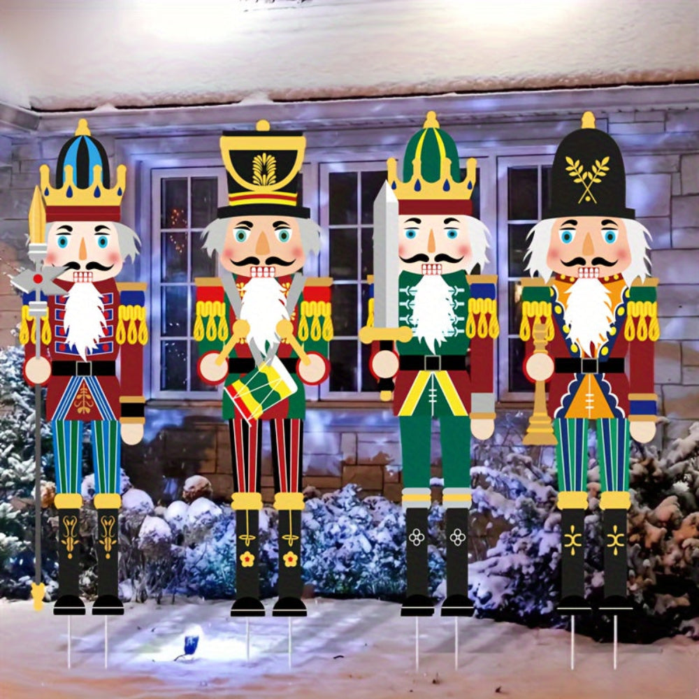 Outdoor Christmas Decorations Nutcracker Soldiers Yard Display