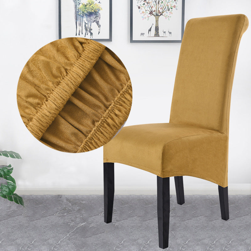Suede Short Plush XL Size Dining Chair Cover