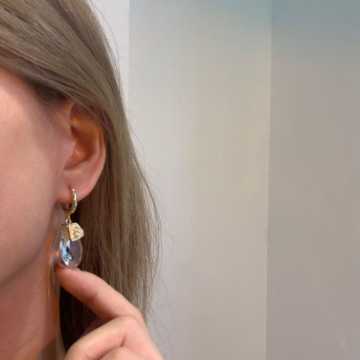 Lucite Gemstone Drop Earrings