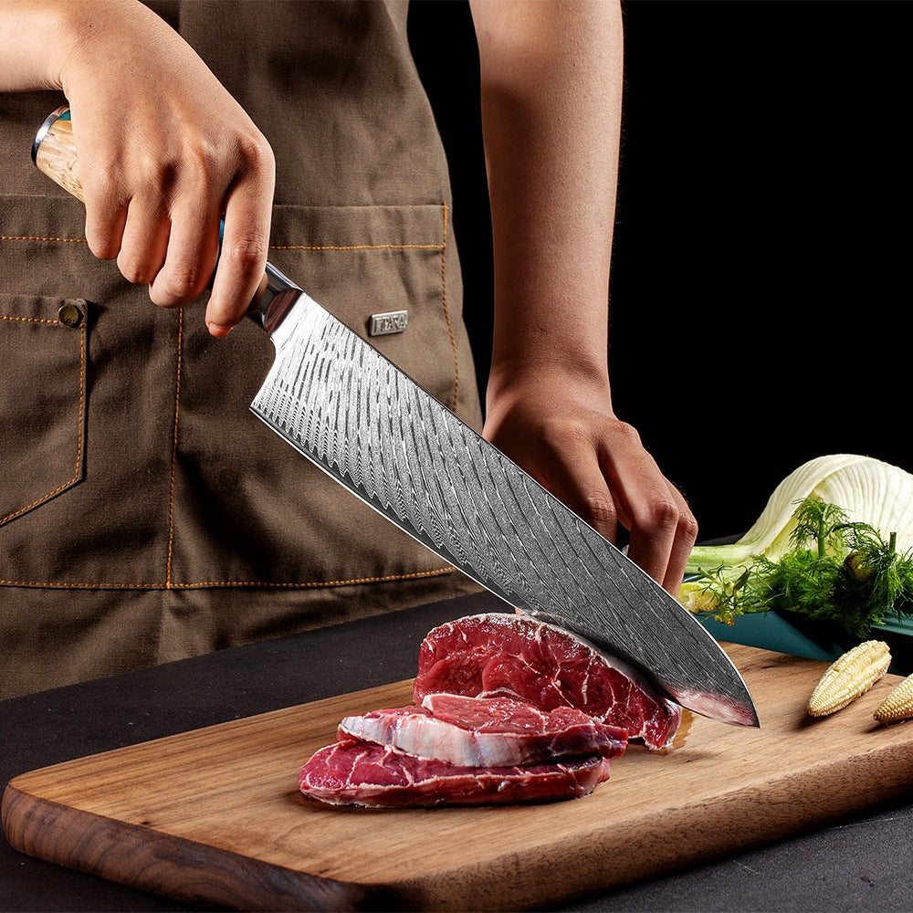 SAKUTO Japanese Knives Damascus Steel Kitchen Knife Magnetic Knives Block/Holder （separate purchase）
