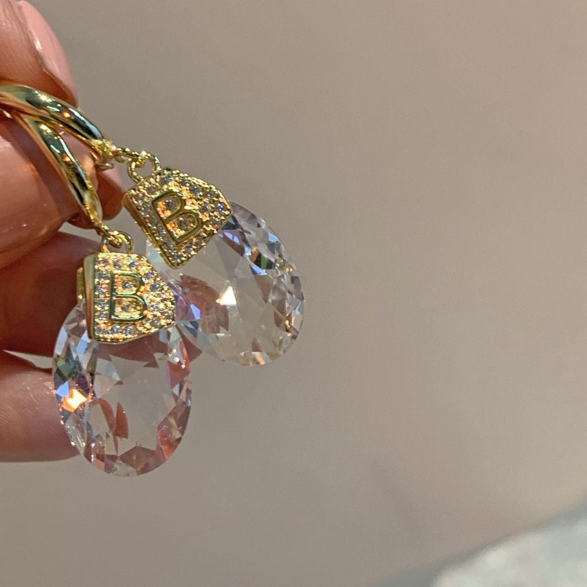 Lucite Gemstone Drop Earrings