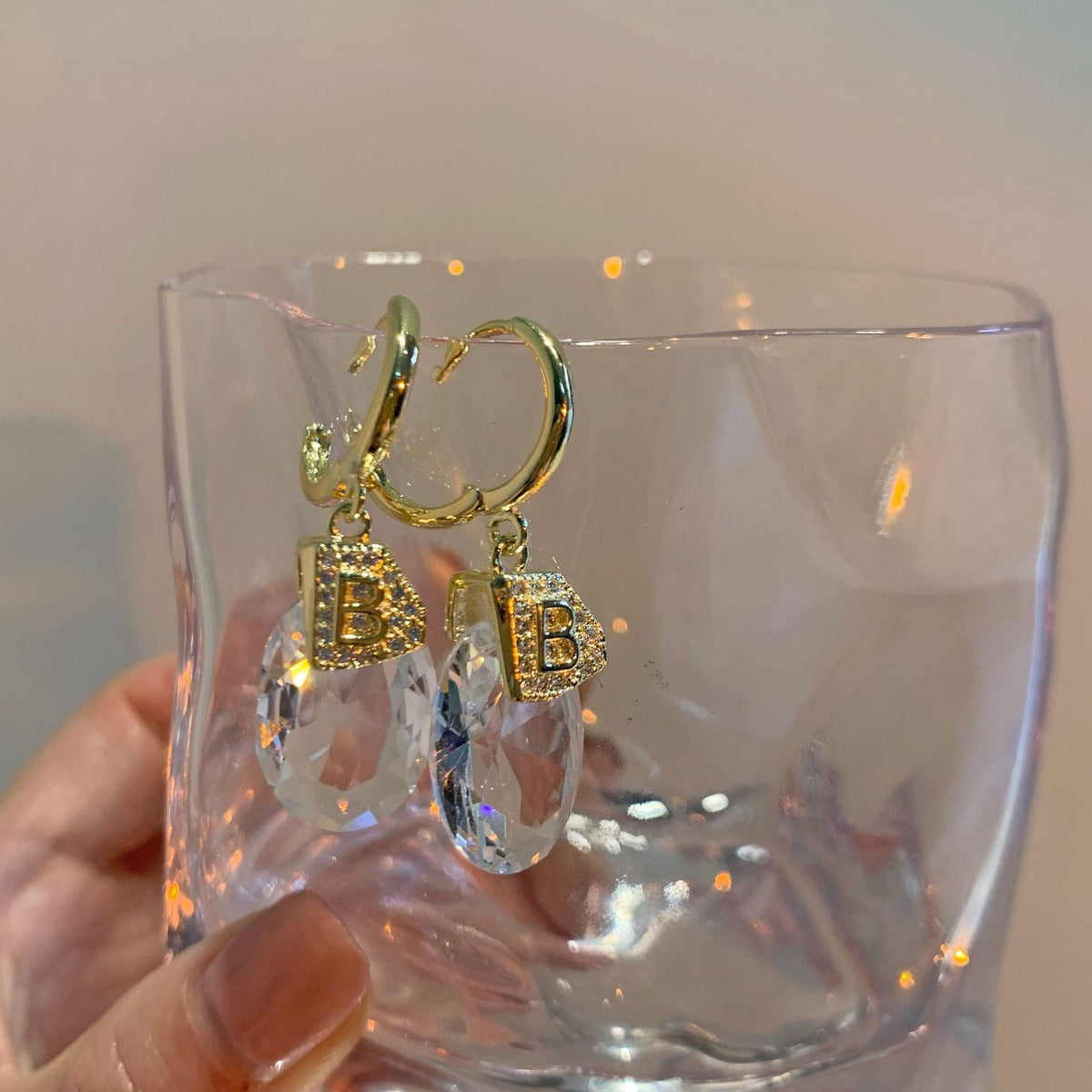 Lucite Gemstone Drop Earrings