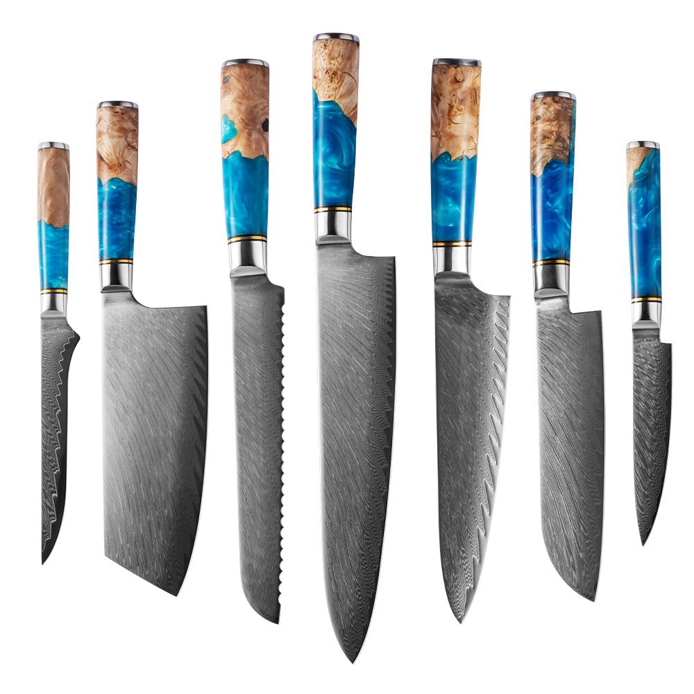 SAKUTO Japanese Knives Damascus Steel Kitchen Knife Magnetic Knives Block/Holder （separate purchase）