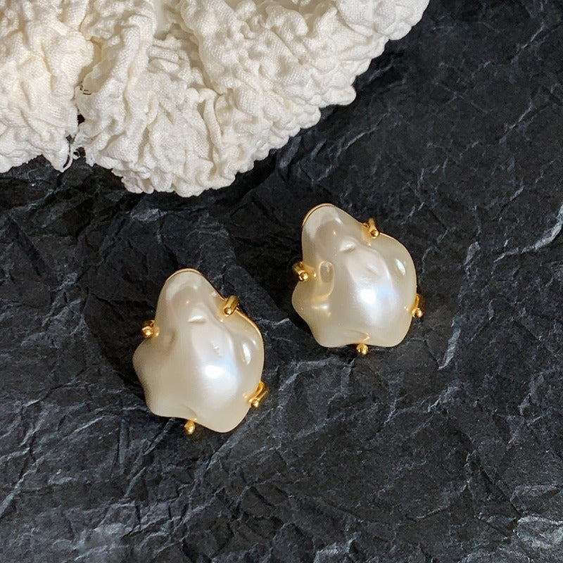 Irregular Baroque Pearl Earrings