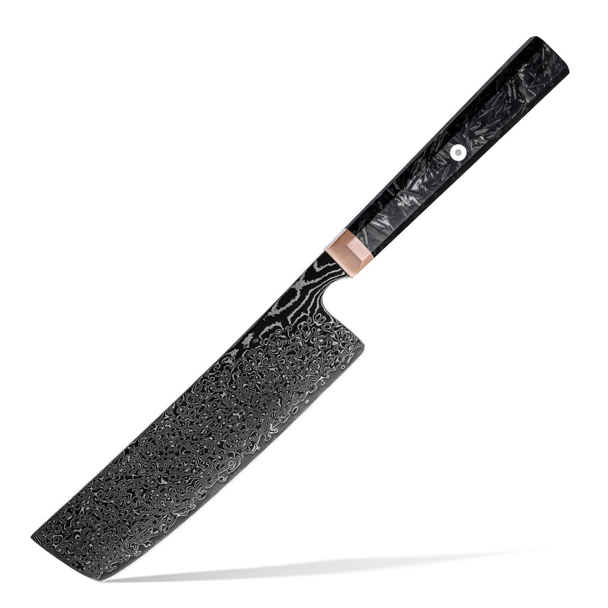 Obsidian (黒曜石) Damascus Steel - 6.7 Inch Nakiri Chef's Knife